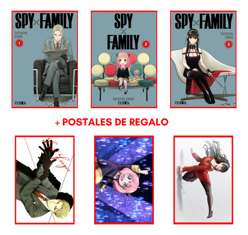 Combo Spyxfamily 1 A 3 - Postales De Regalo - Manga - Ivrea