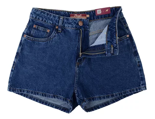 Shorts Feminino Beagle Jeans Mom Azul Indigo - 054860