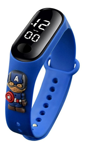 Reloj Led Digital Touch Niños Niñas Regalo Capitán América 