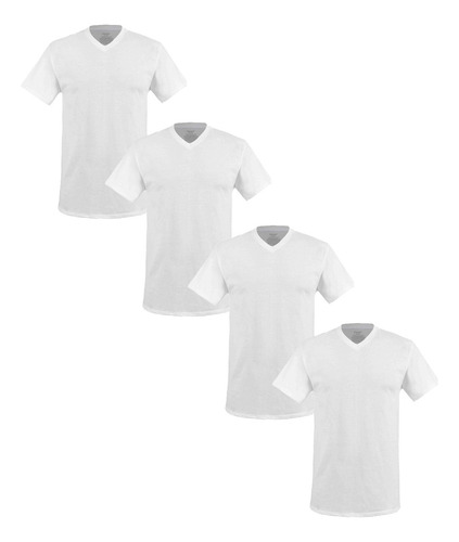 Pack X4 Playeras Para Hombre 0777m01m01 Cuello V Hanes