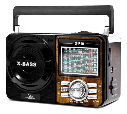 Rádio Portátil Retro Bluetooth Les-1088a Lehmox Cor Marrom 110v/220v