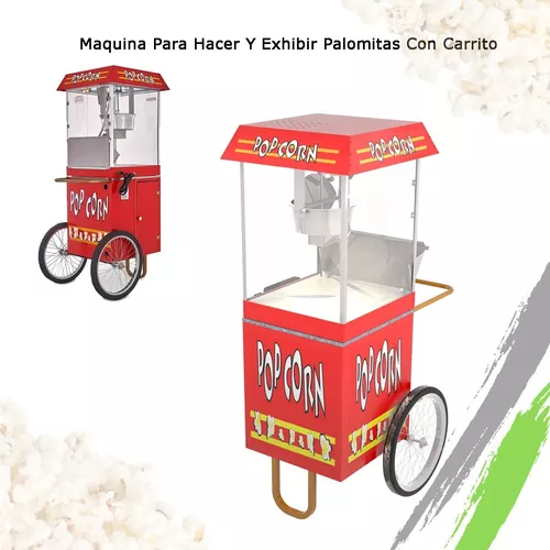 Maquina Palomitas Maiz 8 Oz GUTSTARK Palomera Carrito Comercial