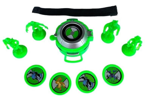 Kit Relógio Ben 10 Omnitrix Lançador De Discos