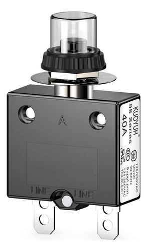 Disyuntor Térmico 40 Amp 32v Dc 125 250vac Botón Manual
