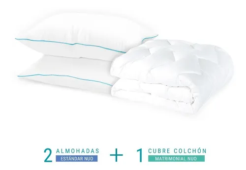 Kit Sognare: Cubre Colchón Matrimonial Nuo + 2 Almohadas Nuo | Meses sin  intereses