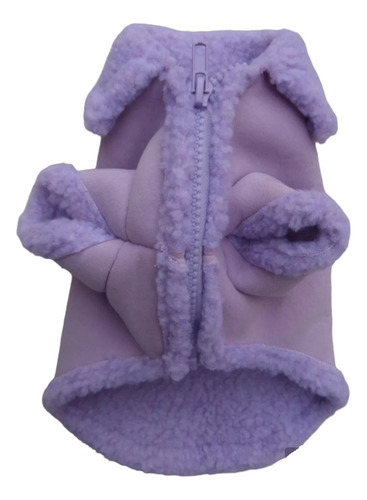 Chamarra Invierno Con Borrega Talla 1 Lila Ropa Para Perros