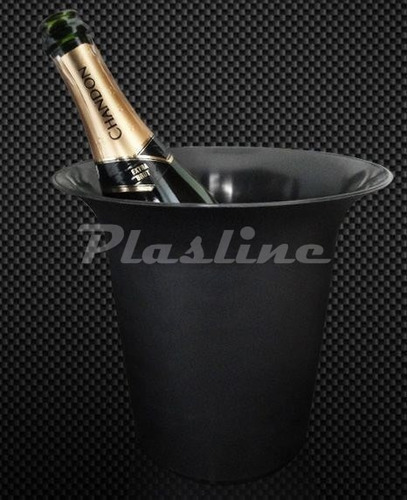 30 Fraperas Balde Champagne Hielero Plastico Negro Fiesta