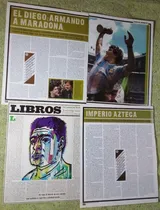 Comprar Lote Diego Maradona Recortes Notas Futbol