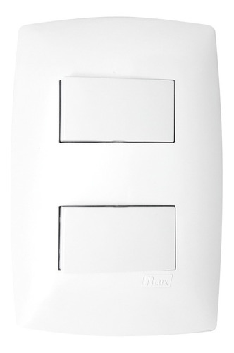 Interruptor Duplo 10a Home Horizontal Branco Placa 4x2 Blux