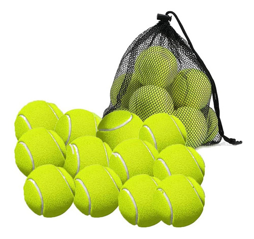 Paquete De 12 Pelotas De Tenis Con Bolsa De Almacenamiento,