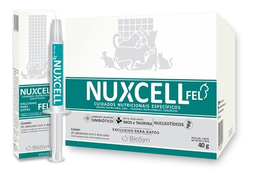 Suplemento Nuxcell Fel Para Gatos Biosyn - 2 Gramas