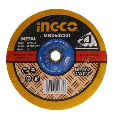 Disco Desbaste 9  X 6mm  P/metal Mgd602301 - Smf