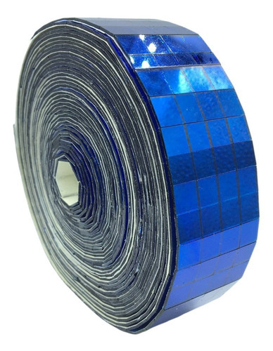 Fita Rolo Espelho 10mmx10mm Decoração Mosaico Artesanato Cor Azul-marinho