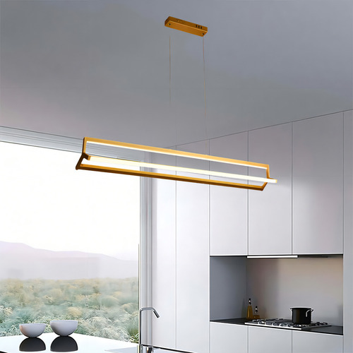 Pendente Lustre Sindora Dcd015085 100cm Metal Silicone 37w Cor Dourado