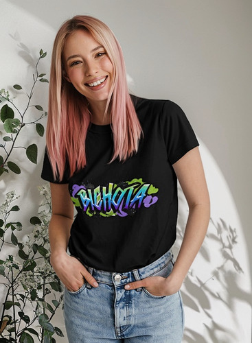 Polera Unisex Karol G Reggaeton Graffiti Algodon Estampado