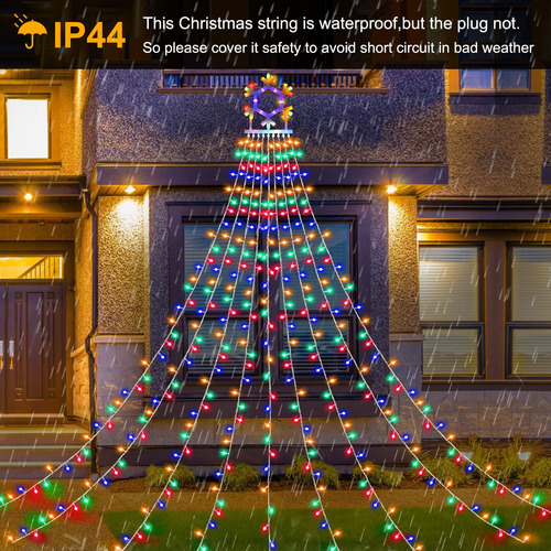 Tiras De Luces Led De Navidad Con Copo De Nieve Con Control