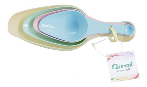 Cucharas Medidoras Dosificadoras Set X 4 Plastico Carol Soft