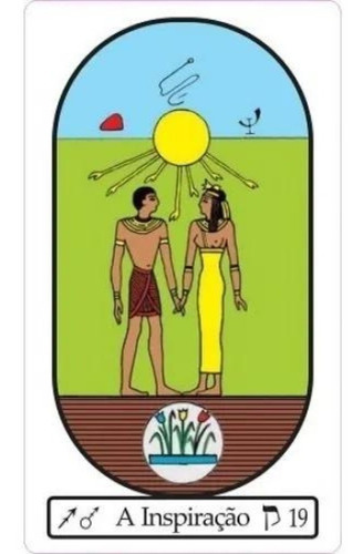 Tarô Egípcio 78 Cartas Com Arcanos Herméticos + Saquinho