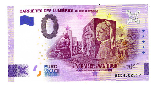 Billete 0 Euros Souvenir De Vermeer A Van Gogh Francia 2023 