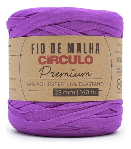 Fio De Malha Círculo Premium - Ideal Artesanato E Crochê Cor 6859 - ROXO BRILHANTE
