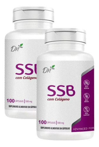Seca Barriga Ssb Com Colágeno 500mg 100 Cáps 2 Unidades