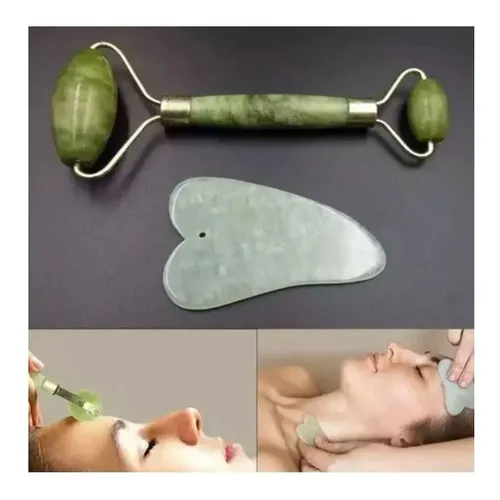 Compra 1 Y Lleva 2 Rodillo Jade Facial Linfático Piedra
