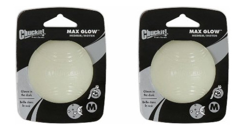 Chuckit! Max Glow Ball, Mediana 2ct (2 X 1 Ct)