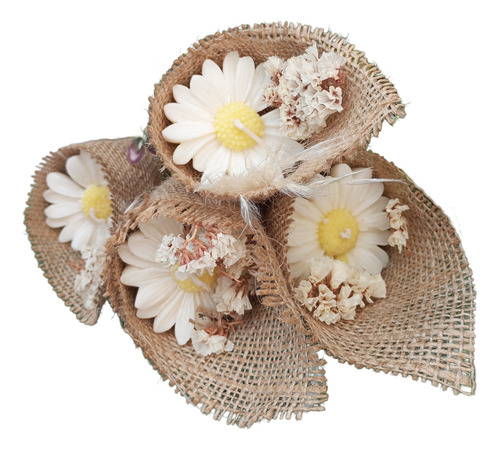 Souvenir Flor Margarita Vela De Soja Con Tarjetita.