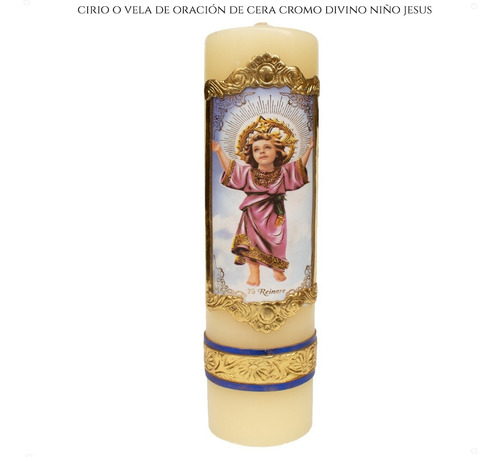 Imagen 1 de 5 de Cirio O Vela De Oración Del Divino Niño Jesus