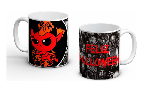 Taza Plastica Sublimada Personalizada Halloween Terror #3