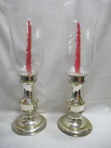 Comprar Par Candelabros Plateados Royal Plate Fanales Cristal Velas
