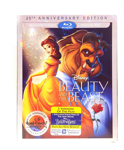 Imagen 1 de 2 de Disney La Bella Y La Bestia Edición Aniversario Bluray Dvd
