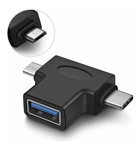 Convertidor Otg 2 En 1 Usb 3.0 A Micro Usb Y Adaptador Tipo