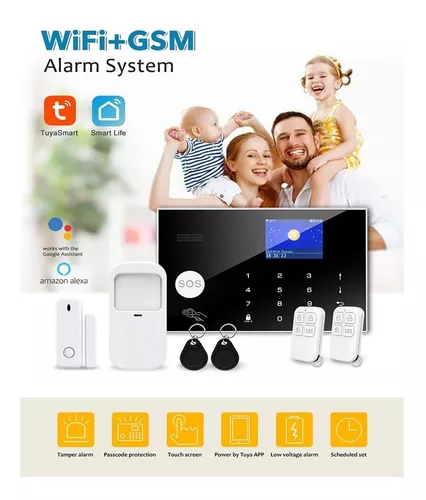 Alarma Para Casa Kit Gsm Tuya Wifi Alarma Ip App Celular