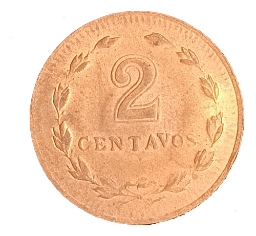 Argentina 2 Centavos 1949 Sin Circular Cj 184 Cuño Cansado