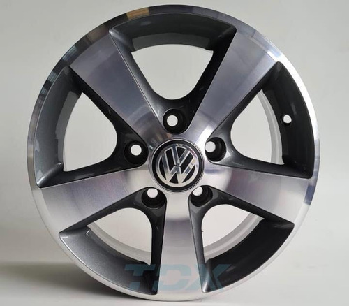 Rodas Volkswagen Kombi L Edition Aro 14 5x112 (jogo) + Bicos Cor Grafite Com Diamantado