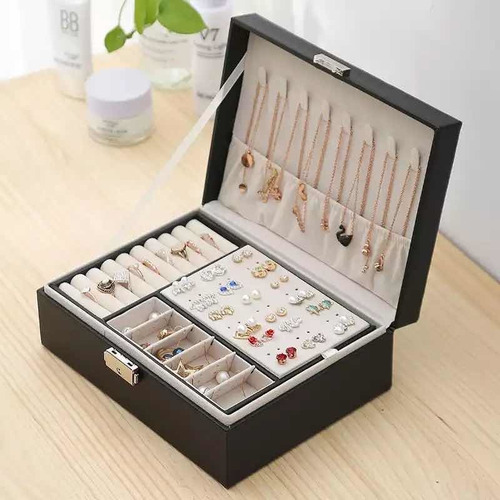 Imagen 2 de 3 de Alhajero Caja Organizadora Para Joyas Anillos Aros Accesorio