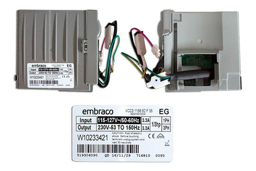 Modulo Tarjeta Inverter Compresor Embraco 115-127 V 50-60 Hz