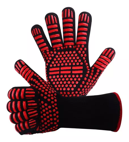 Guantes Para Horno O Barbacoa Resistentes Al Calor Color Negro N/a