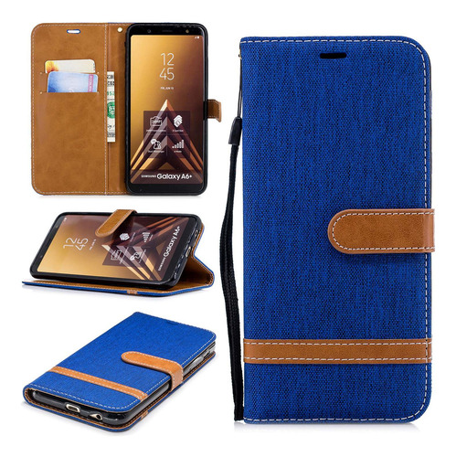 Funda Con Tapa Tipo Cartera Bf60 Para Samsung Galaxy (a6 Plu