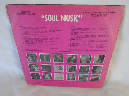 Disco De Vinilo . Soul Music (Usado)