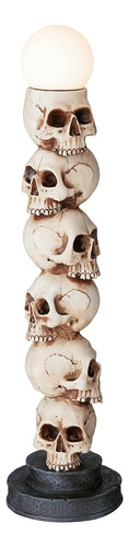 Escultura Iluminada Con Aguja De Calaveras De Toscano Design