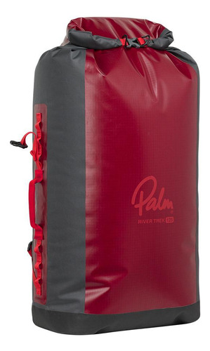 Bolsa Seca River Trek Backpack 125 Lt Palm Color: Gris-rojo