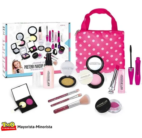 Juego Set Maquillaje Belleza Juguete Para Niñas Con Cartera