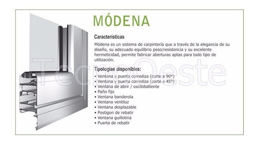 Ventana Modena Aluminio Pesado Blanco 120x100 Cm Tecnooeste