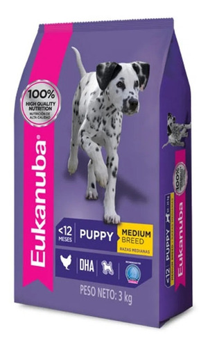 Alimento Eukanuba Puppy Medium 15kg Perro Cachorro Mediano