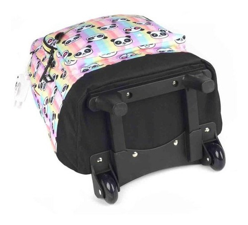 Imagem 5 de 7 de Mochila De Rodinhas Juvenil Panda Preto Up4you Luxcel