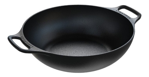 Panela Frigideira Wok 2 Alças Ferro Fundido 36cm Sem Tampa