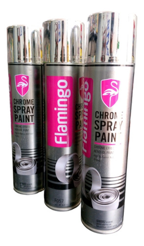 Pintura Spray Aerosol Cromo Plateado Espejo 330ml Flamingo