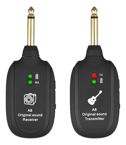 Set Receptor Pick Up Transmisor Guitarra A8 Uhf 50m Inalámbr